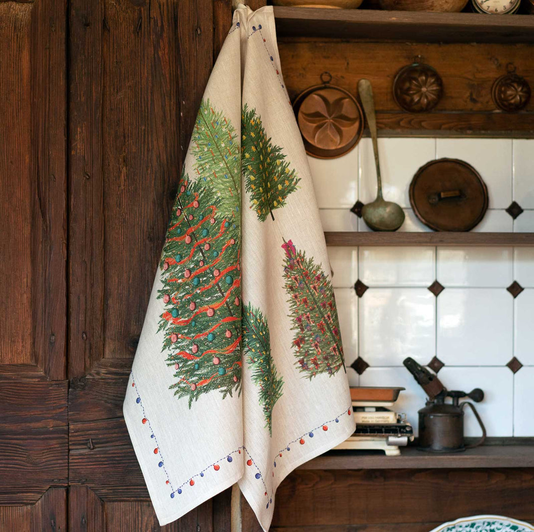Fairy Trees Christmas Tea Towel